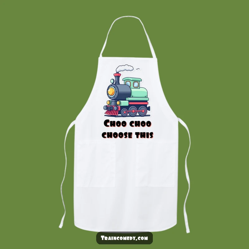 Funny Train Whistle Apron - Cheerful Steam Engine Gear for Cooks