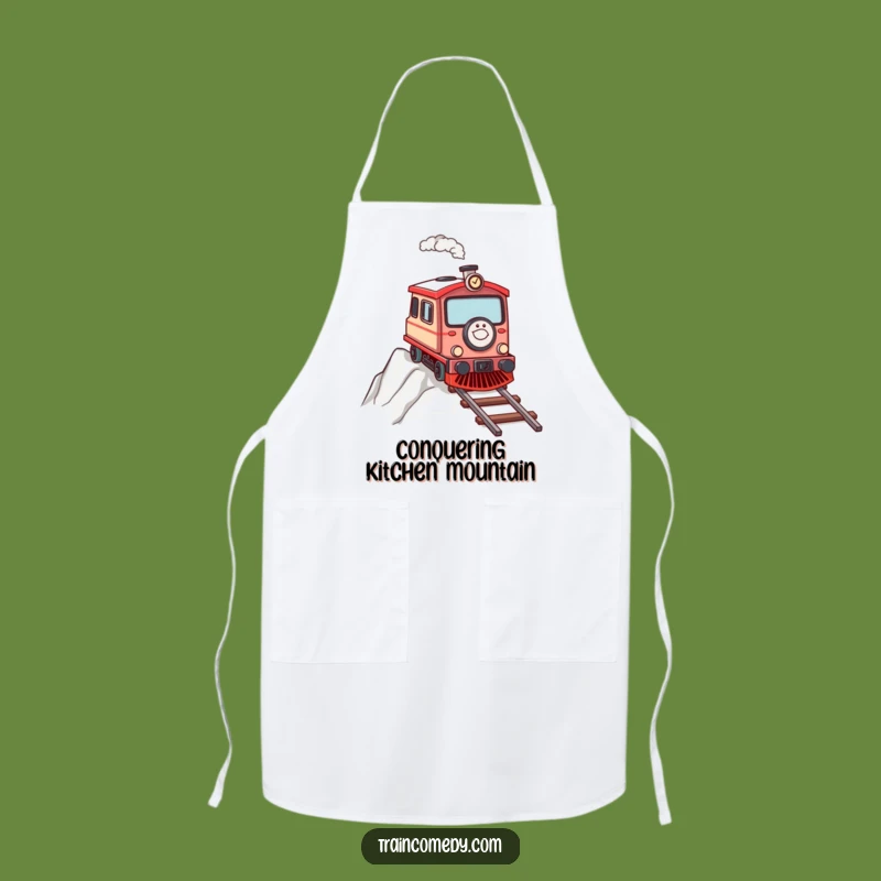 Funny Determined Train Apron: Motivational Kitchen Fun and Cooking Gift
