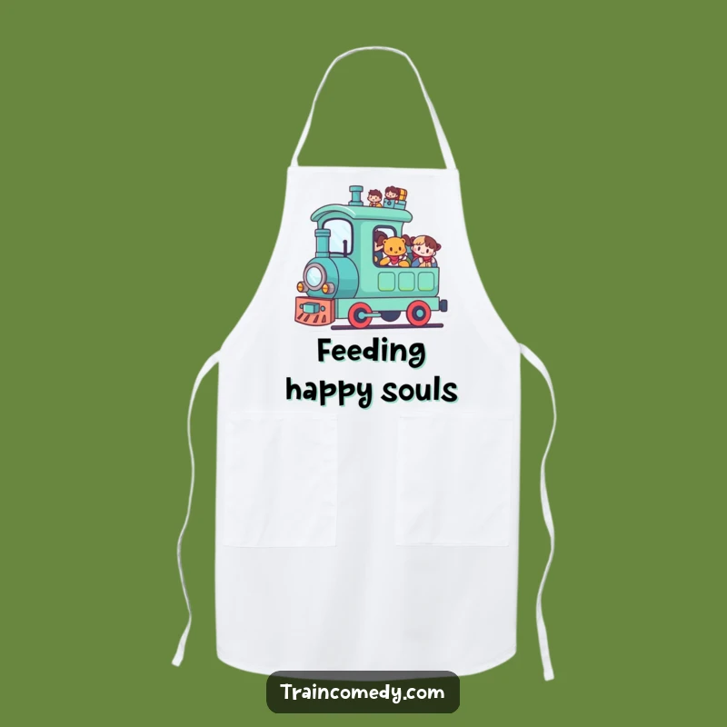Funny Kawaii Train Apron: Kitchen Passenger Fun, Hilarious Chef Funny Gift!