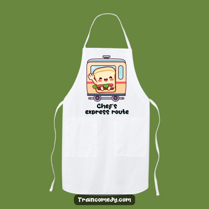 Funny Sandwich Train Apron Cook Up Fun with Rail-Inspired Humor