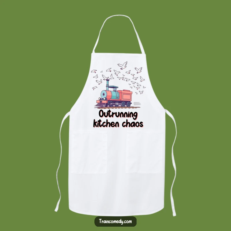 Funny Racing Train Apron - Chef's Speedy Locomotive Fun Gift
