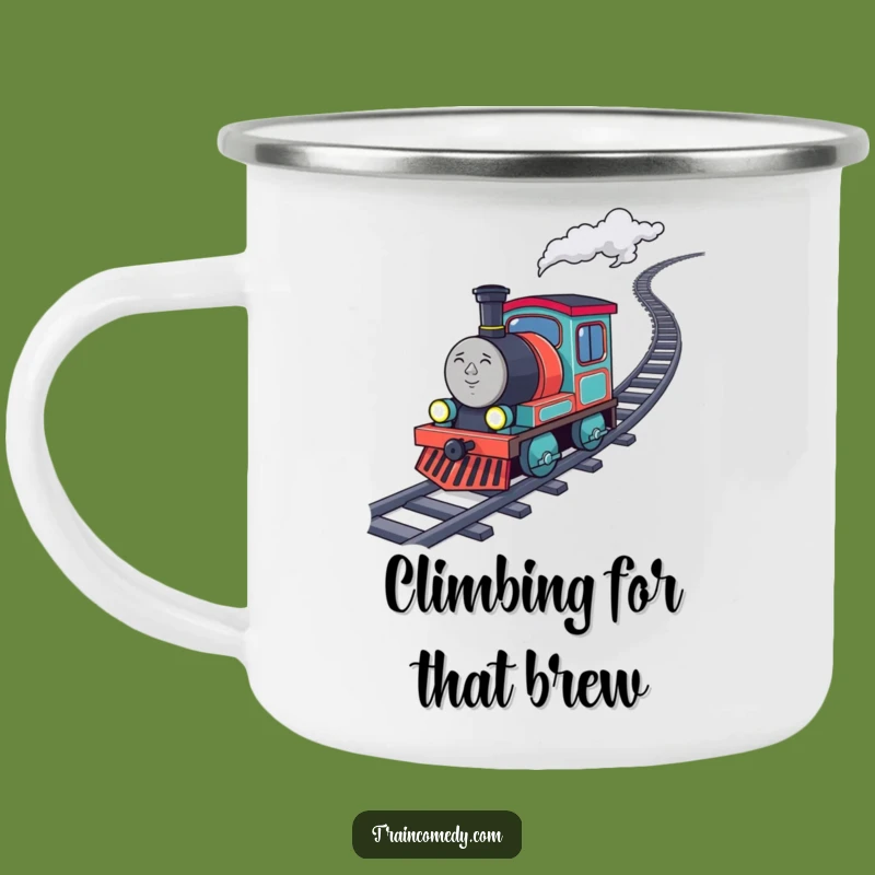 Funny Determined Train Camping Mug - Durable & Inspiring Outdoor Cup