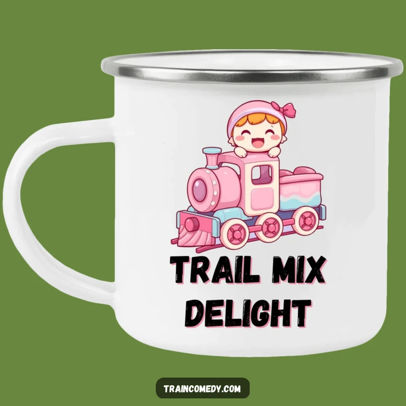 Funny Enamel Mug: Candy Train Joyride, Sweet Balance, Perfect Funny Gift