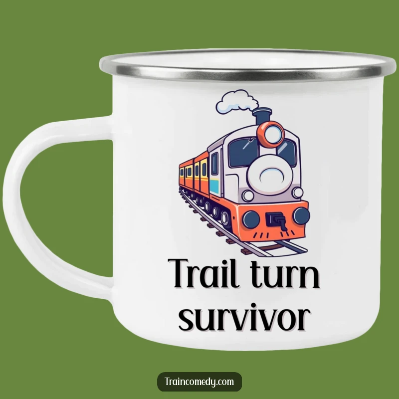 Funny Train Curve Camping Mug - Durable & Hilarious Focused Gift