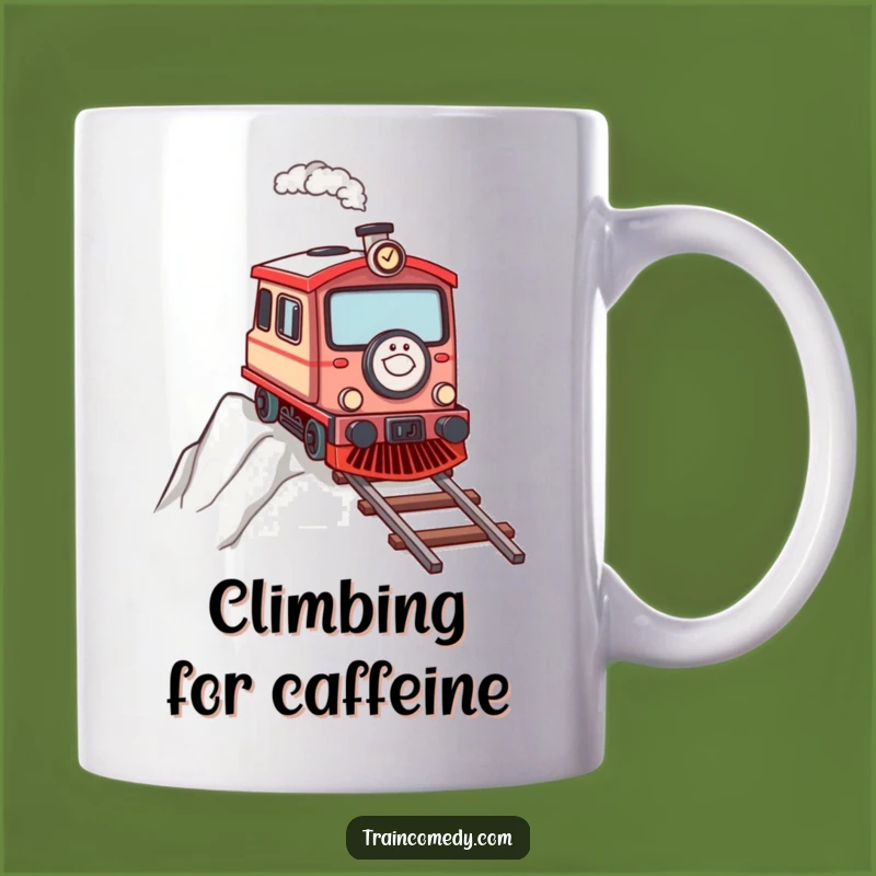 Funny Determined Train Mug: Motivational Journey Gift for Train Lovers