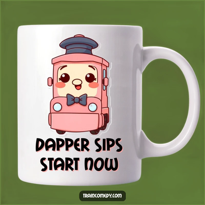 Funny Train Mug - Dapper & Silly Character for Your Coffee!