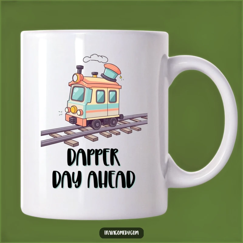 Funny Jaunty Train Hat Mug - Whimsical Speedster Gift for Train Fans