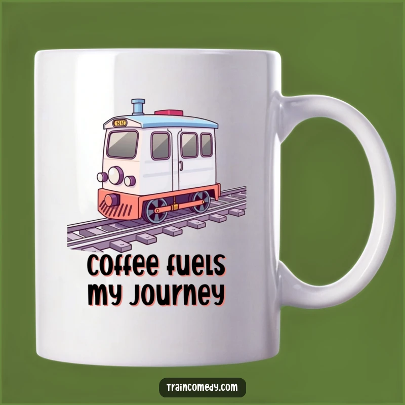 Funny Spinning Train Mug: Merry Journey with Whimsical Wheels Gift