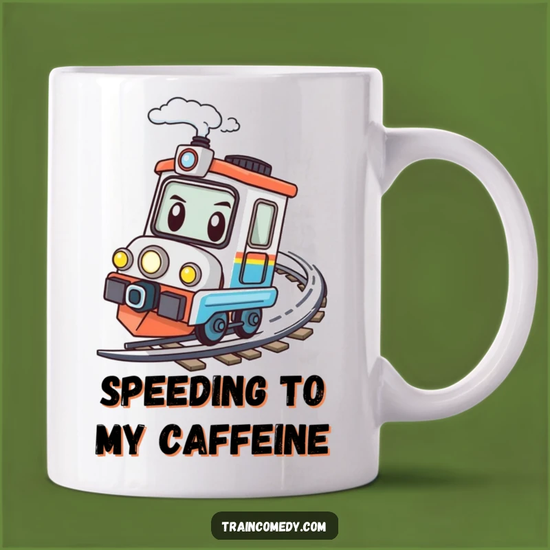 Funny Speeding Train Mug - Kawaii Determined Bend Express Gift