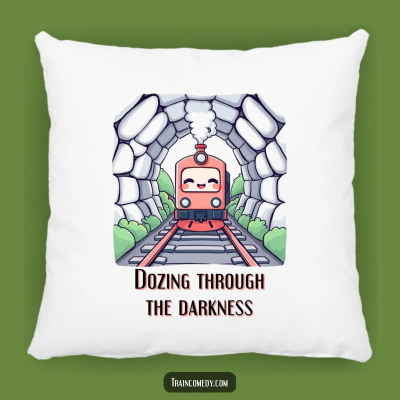 Funny Kawaii Train Pillow: Cozy Tunnel Dreams, Perfect Comfy Funny Gift!