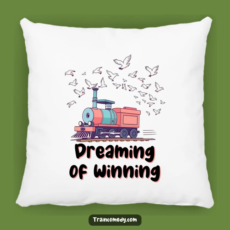 Funny Racing Train Pillow - Cozy Locomotive Adventure Cushion Gift