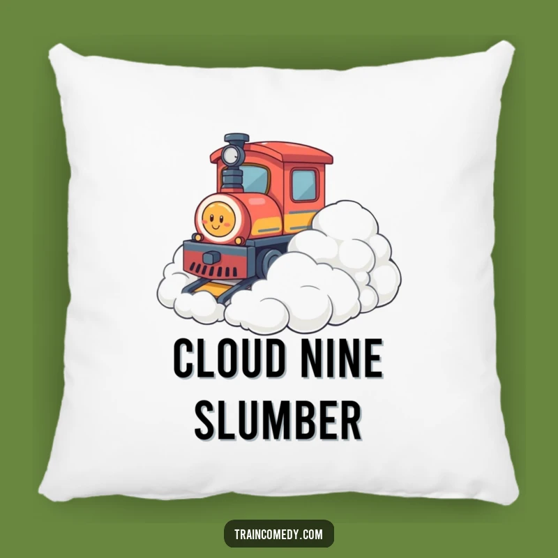 Funny Cloud Bump Train Pillow: Soft Comfort, Playful Accent, Gift