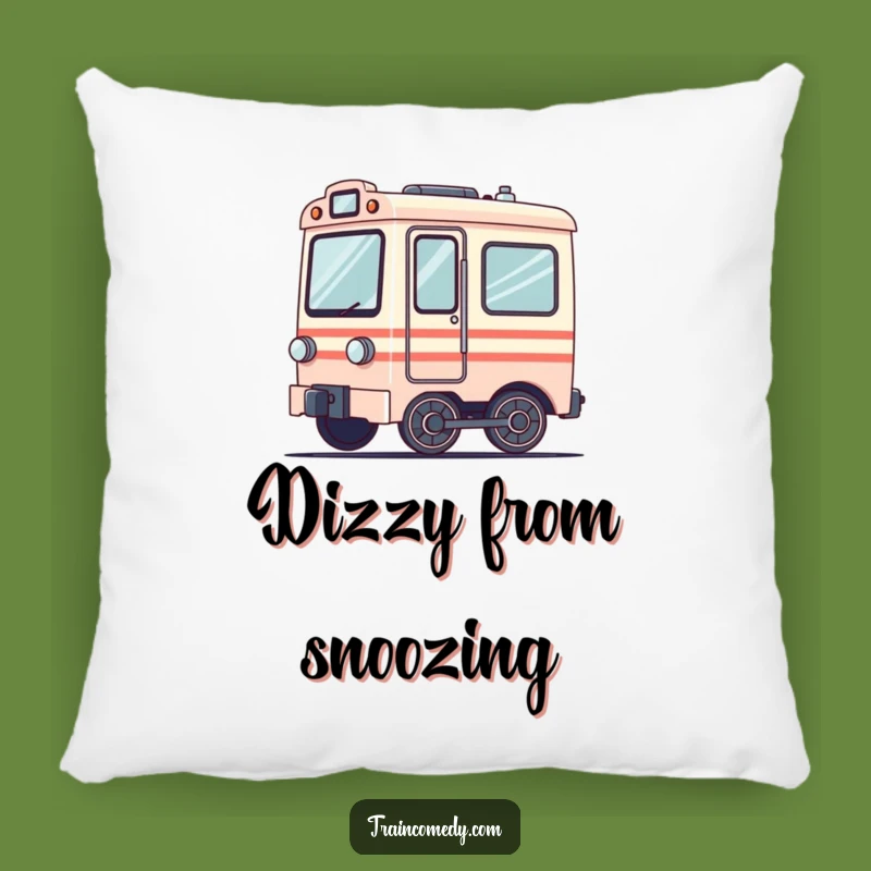 Funny Dizzy Train Pillow - Comfy Cushion for a Dizzy Day