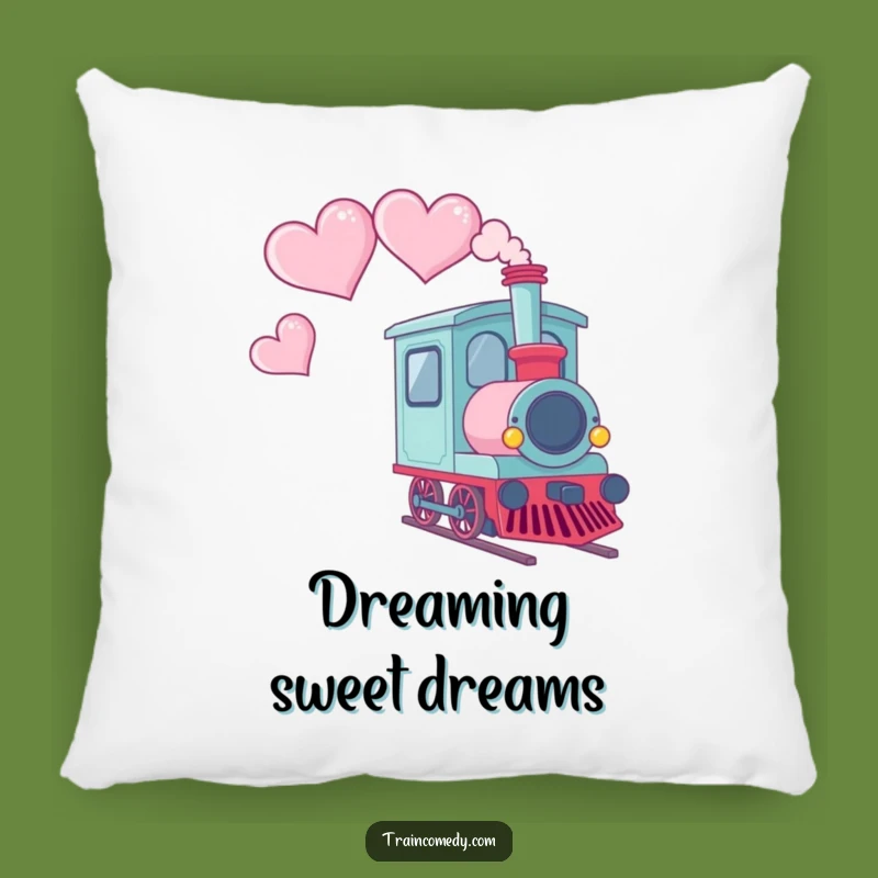 Funny Kawaii Train Heart Smoke Pillow: Cozy & Cute Accent Pillow, Perfect Funny Gift