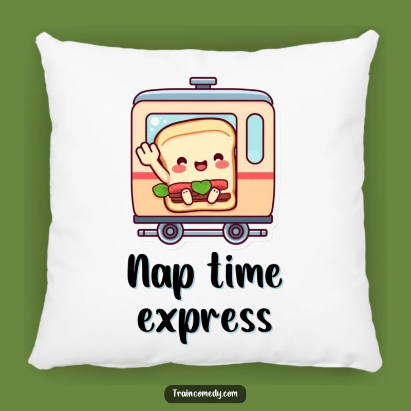 Funny Sandwich Train Pillow Adorable Comfort with a Humorous Twist