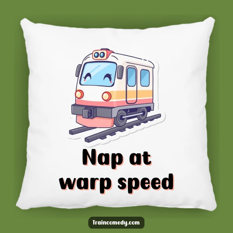 Funny Speeding Train Pillow, Cozy Momentum, Tilting Design - Rest in Fun!