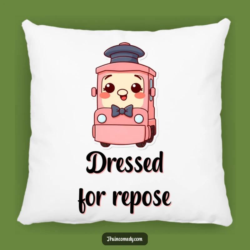 Funny Train Pillow - Cozy Comfort with Hilarious Dapper Vibes!