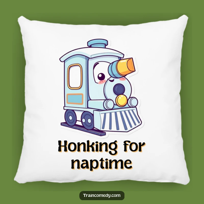 Funny Toots Train Pillow - Kawaii Happy Horn Comfort