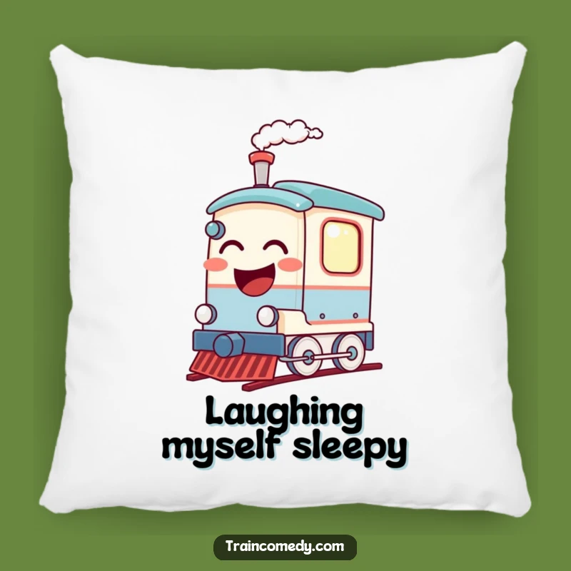 Funny Laughing Train Pillow - Comfy and Comical Home Decor