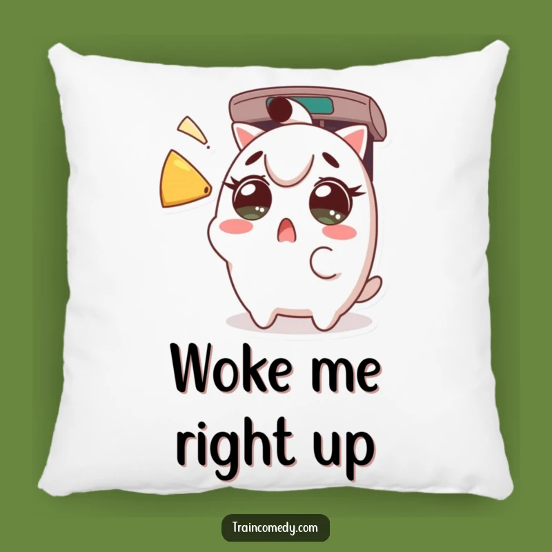 Funny Kawaii Train Horn Pillow: Soft surprised character cushion, a perfect funny gift for comfort.