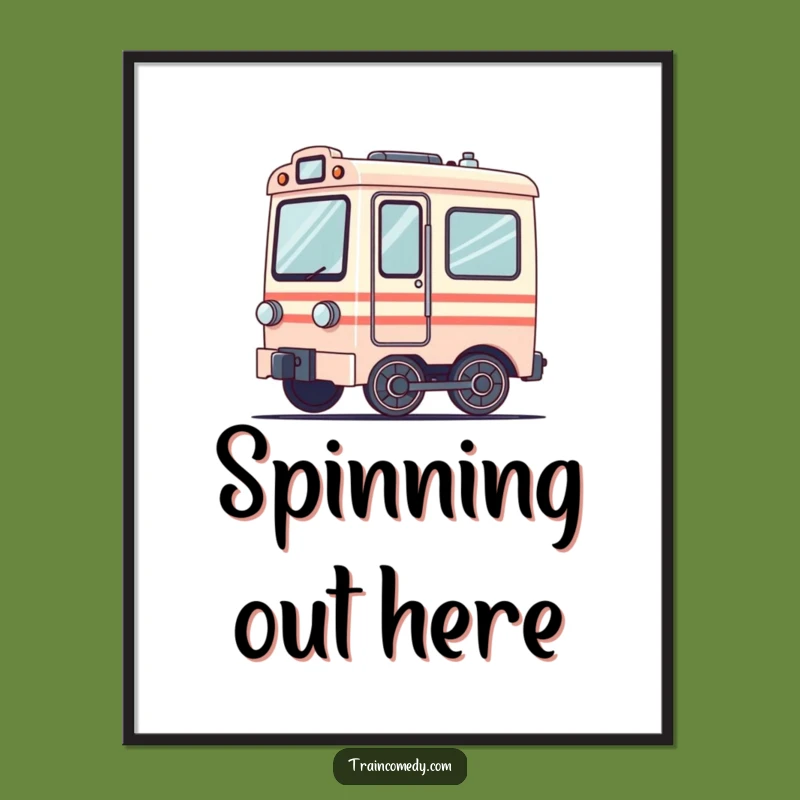 Funny Dizzy Train Digital Art - Instant Whimsical Decor Download