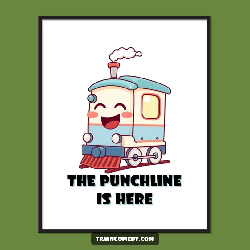 Funny Laughing Train Digital Art - Instant Joyful Decor Download
