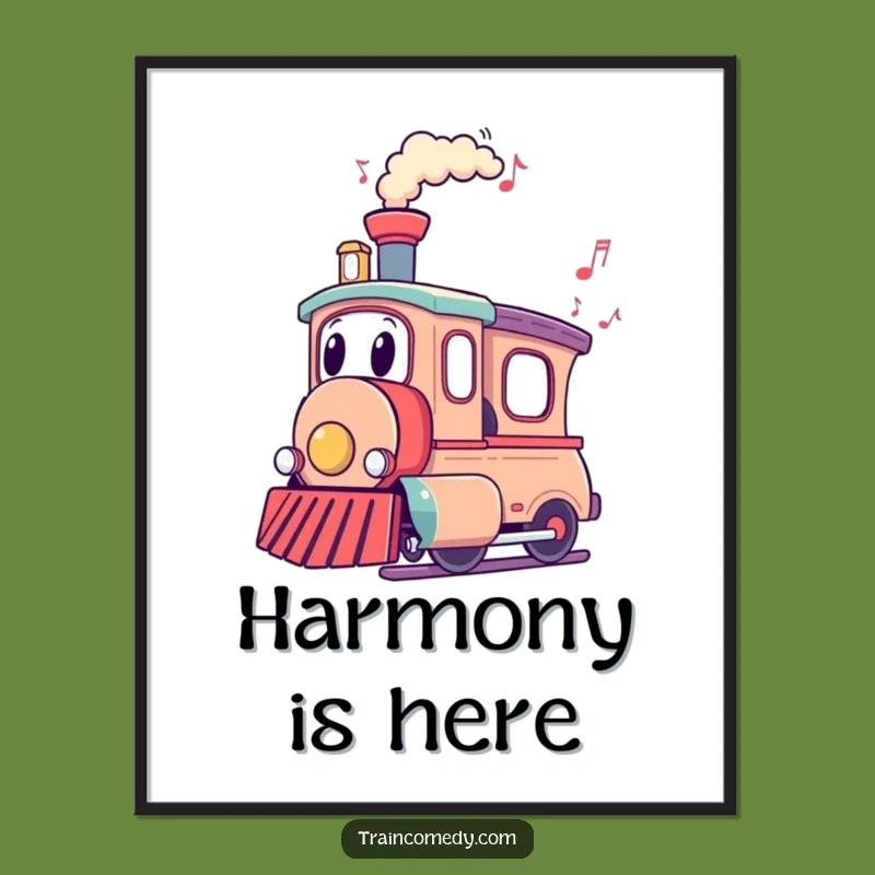 Funny Train Digital Print - Instant Melody & Hilarious Decor!