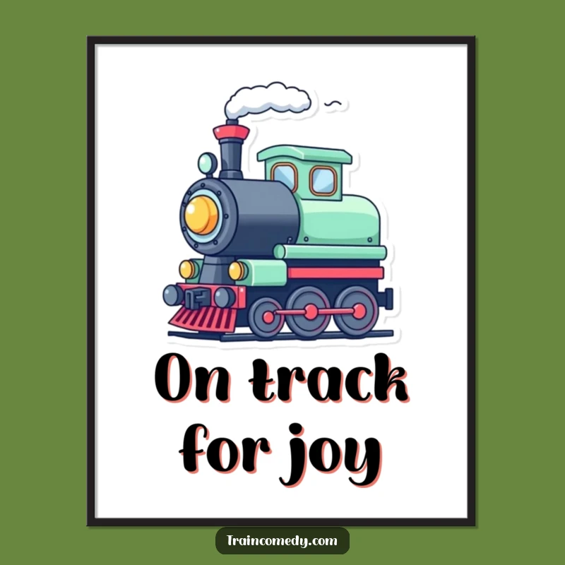 Funny Train Whistle Digital Art Print - Cheerful Instant Download for Decor