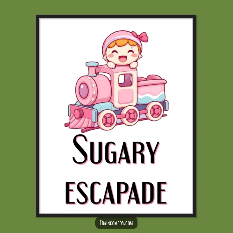 Funny Digital Art: Candy Train Joyride, Sweet Balance, Perfect Funny Gift