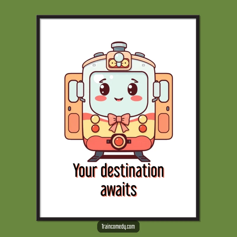 Funny Train Digital Print - Instant Welcome & Hilarious Decor!