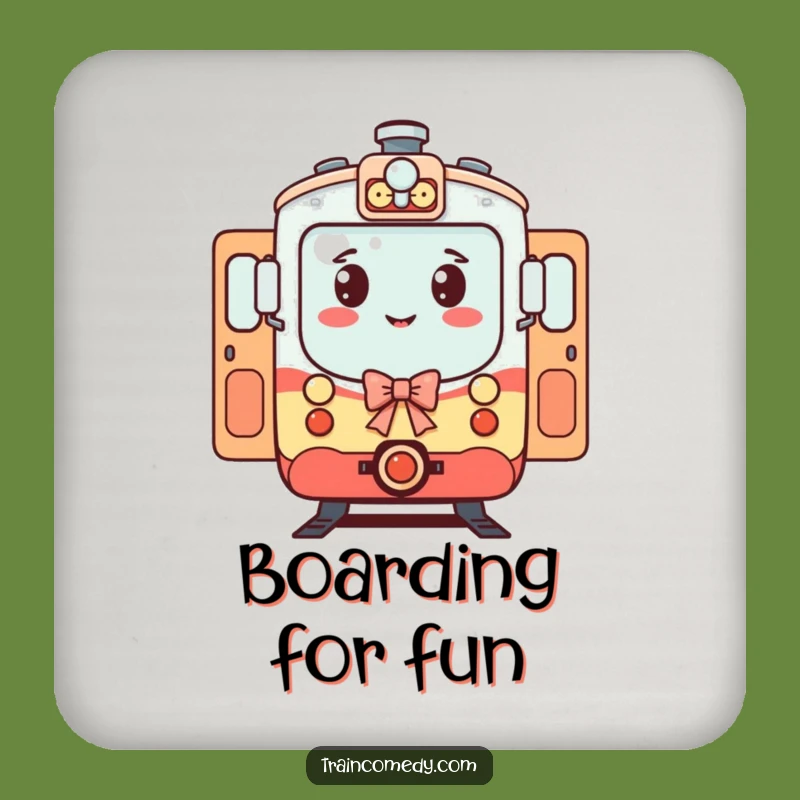 Funny Train Coaster - Protect Surfaces with Hilarious Welcoming Style!