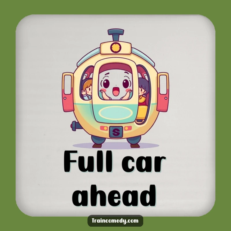 Funny Surprise Train Car Coaster: Protect Surfaces with Humor and Passengers, a Great Gift!