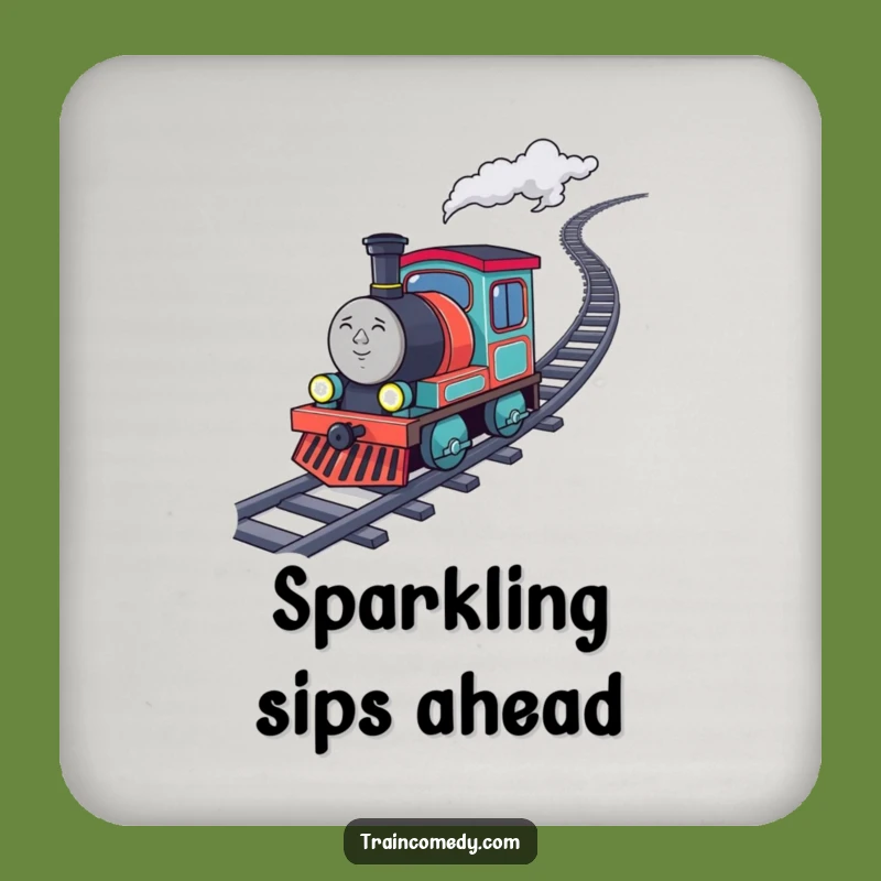 Funny Determined Train Drink Coaster - Inspiring Protection for Surfaces