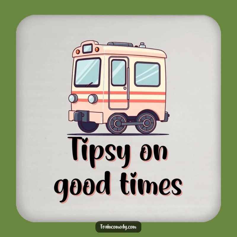 Funny Dizzy Train Coasters - Protect Surfaces with a Spin