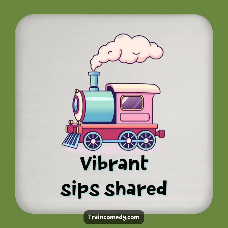 Funny Rainbow Smoke Train Coasters - Protect Surfaces with Magic