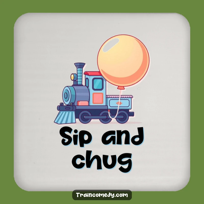 Funny Train Balloon Coaster: Protect Surfaces with Whimsical Charm!