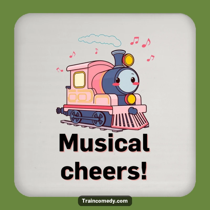 Funny Cheerful Train Whistle Coaster - Hilarious Musical Drink Mat Gift