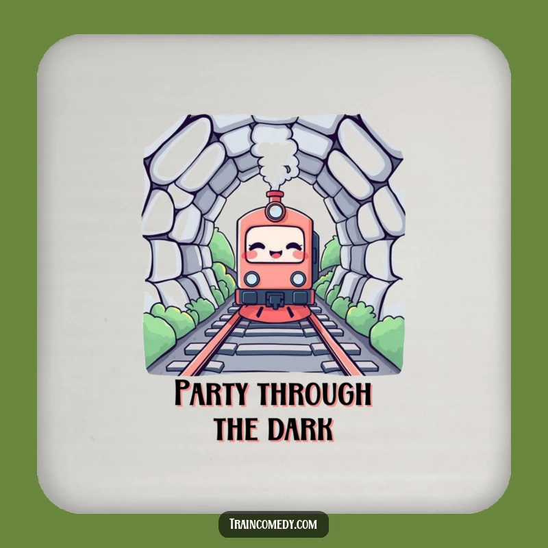 Funny Kawaii Train Coaster: Tunnel Table Protector, Humorous Funny Gift!