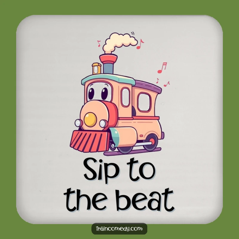 Funny Train Coaster - Protect Surfaces with Melodious & Hilarious Charm!