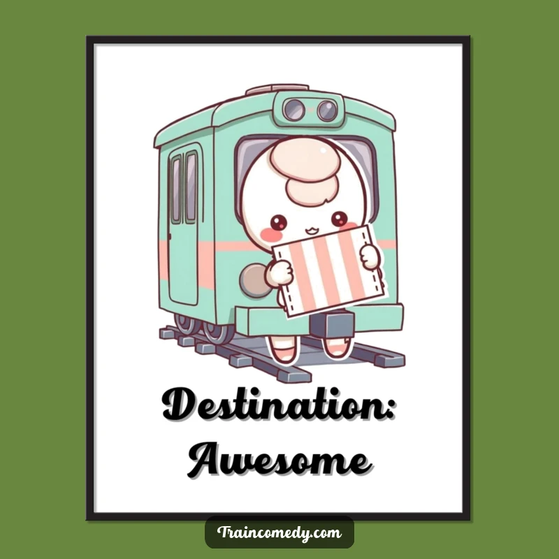 Funny Ticket Character Poster - Instant Whimsy for Your Walls