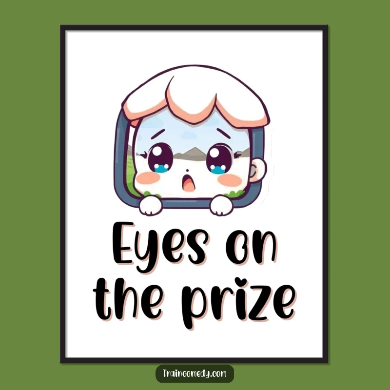 Funny Wide-Eyed Wonder Poster: Art Capturing the Surprise of Landscapes