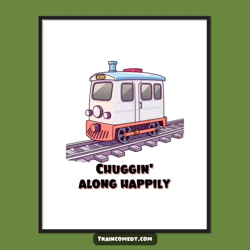 Funny Spinning Train Poster: Whimsical Art for Your Merry Walls