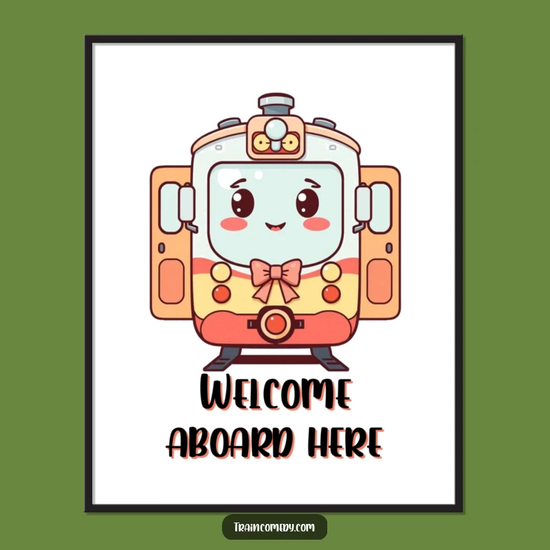 Funny Train Poster - Welcome Guests with This Hilarious Departure Art!