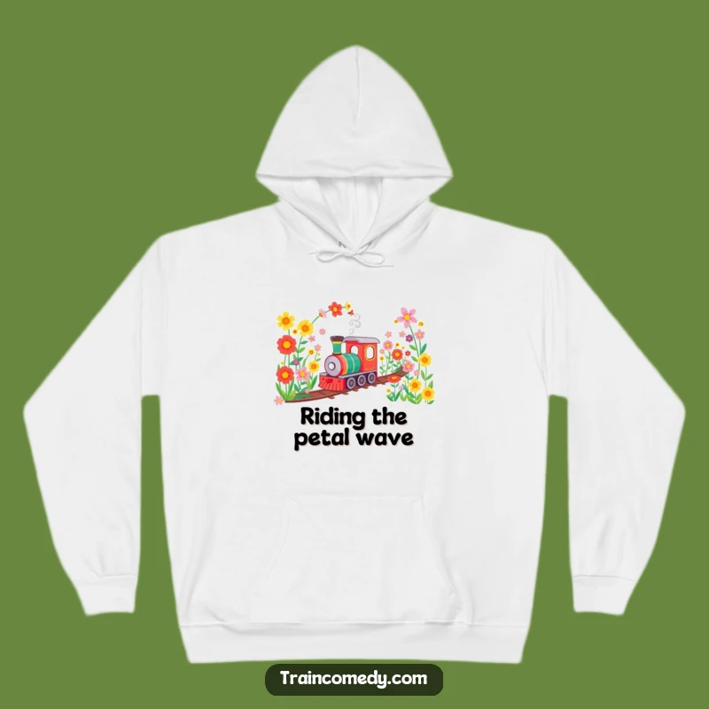 Cozy Funny Flower Tunnel Train Hoodie: Warmth & Whimsy, Perfect Gift