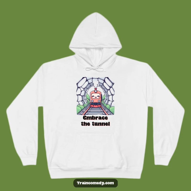 Funny Kawaii Train Hoodie: Cozy Tunnel Adventure, Ultimate Warm Funny Gift!