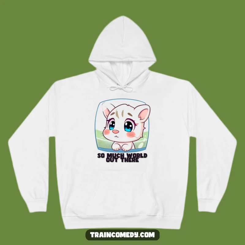 Funny Curious Character Hoodie: Nose Pressed to Glass, Cozy Observation Wear