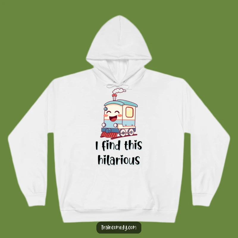Funny Laughing Train Hoodie - Cozy and Comical Winter Wear