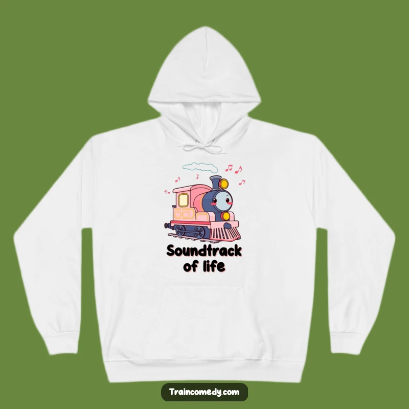 Funny Cheerful Train Whistle Hoodie - Cozy Musical Journey Gift