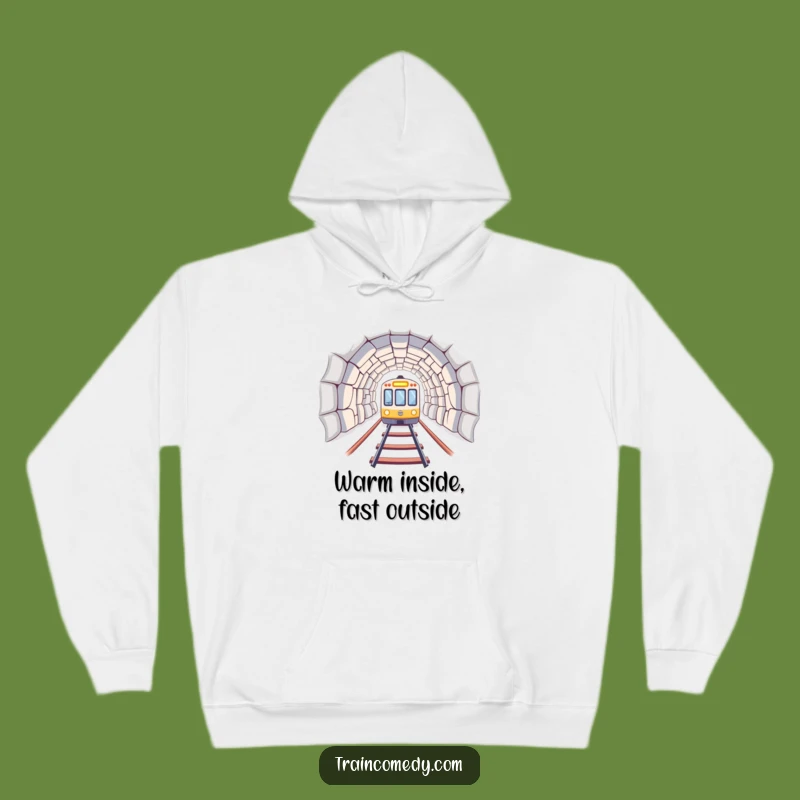 Funny Train Tunnel Hoodie - Cozy & Hilarious Travel Comfort Gift