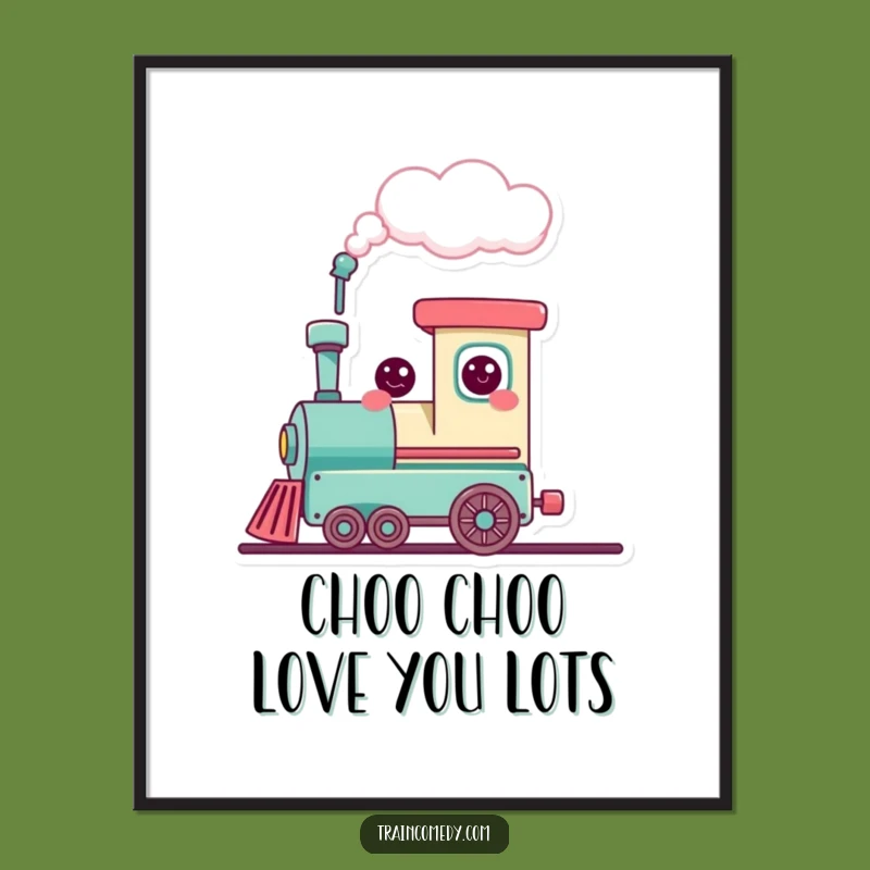 Free Printable Sweet Train Art - DIY Downloadable Whimsical Wall Decor for Cozy Spaces